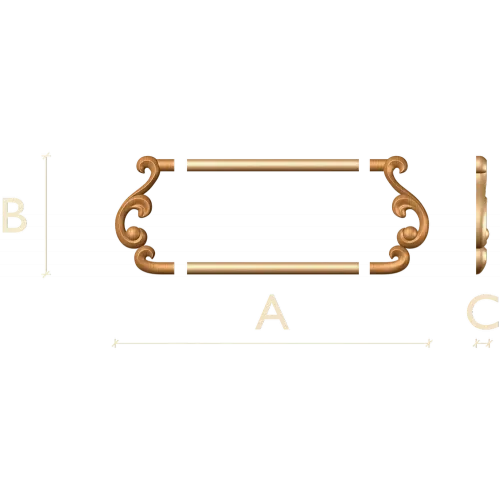 Вензельная накладка-кант для мебели и интерьера