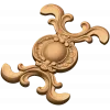 Резной картуш из дерева с медальоном и акантовыми волютами