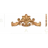 Резной картуш с акантом - горизонтальный деревянный декор