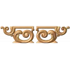 Резной парный вензельный декор для мебели из дуба, бука или ясеня