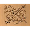 Резная декоративная панель «Трофеи и ленты» из дуба/бука/ясеня