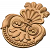 Резной деревянный медальон с палметтой - декоративная розетка из массива