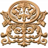 Резной картуш-медальон в стиле акант - декоративный деревянный декор
