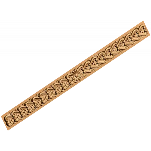 Резная планка-накладка 13130 - вертикальный декоративный багет из дерева