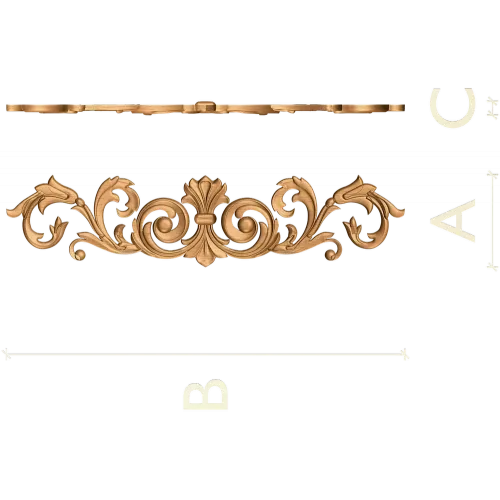 Вертикальная резная накладка «13180 Декор» - резной деревянный декор