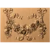 Резная панель «Фестон с гирляндой» - деревянный декор из дуба, бука, ясеня