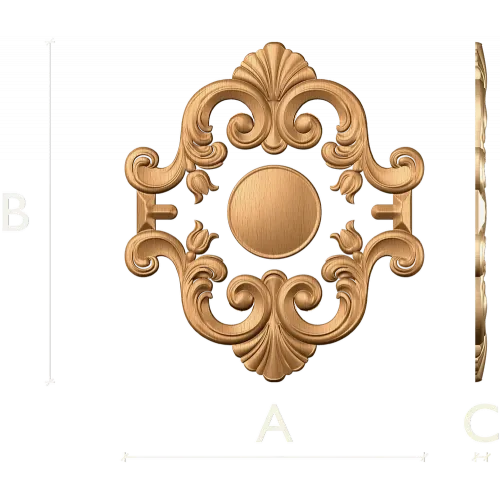 Резной картуш «Ларедо» - декоративный деревянный элемент