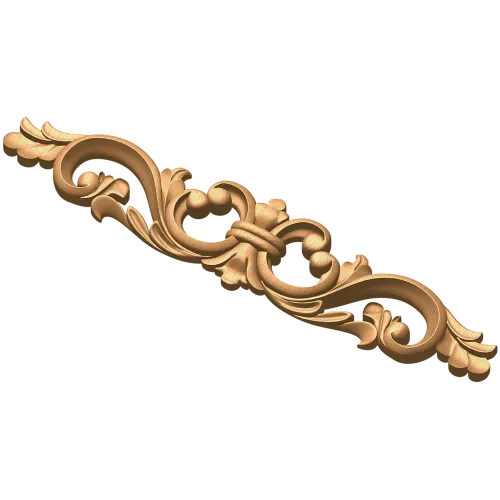 Резная деревянная накладка «Лирия» - горизонтальный декоративный орнамент
