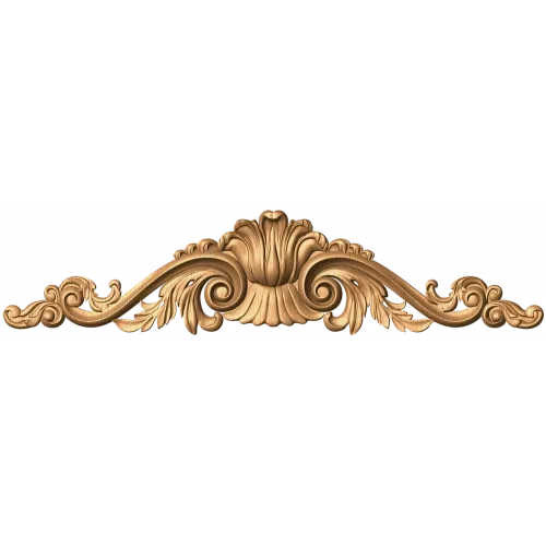 Резной декор «Вензель Версаль» - декоративная накладка из массива