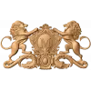 Картуш «Львиный герб» - резной деревянный декор