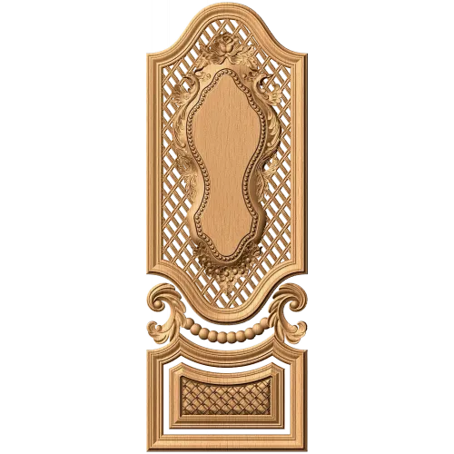 Королевская картуш-панель - резная дверная филёнка из дерева