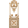 Дверная накладка с картушем и розеткой - резной декор из дерева