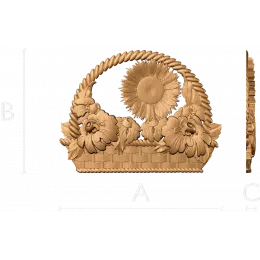 Цветочная корзинка с подсолнухом