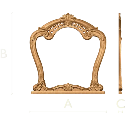 Классическая резная рамка из дерева с ажурной решёткой