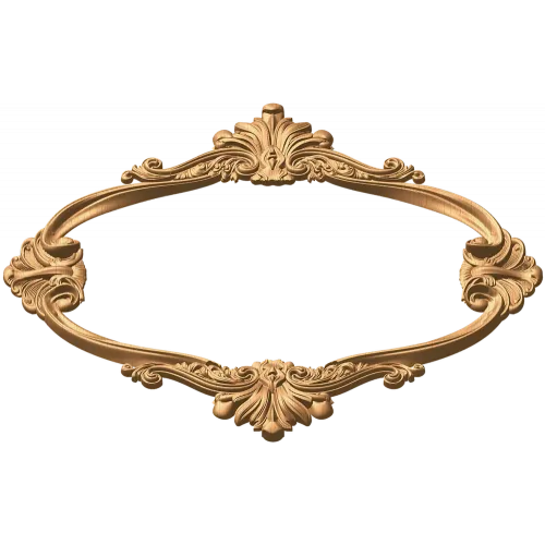 Рокайльная овальная резная рамка из массива