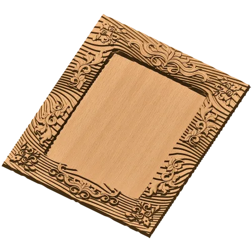 Резная рамка «Акант-плинт» из массива дуба, бука, ясеня