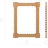 Резная рамка из дерева «Ромбо-лист» - багет с орнаментом