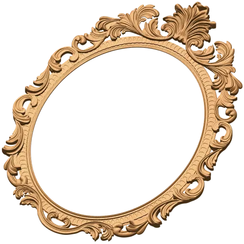 Овальная резная рамка с акантом - деревянный декор под заказ