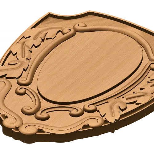 Резной картуш-рамка «Щитовой картуш» из дерева