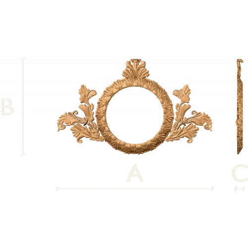 Резная овальная рамка с акантовыми листьями