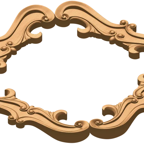 Барочная резная рамка из массива - декоративный деревянный декор