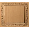 Квадратная рамка с цветочным бордюром - резной деревянный декор