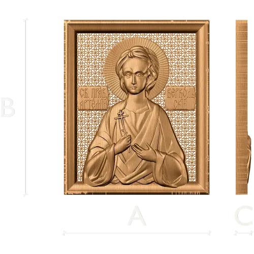 Резная икона «Артемий Веркольский» - деревянный резной декор