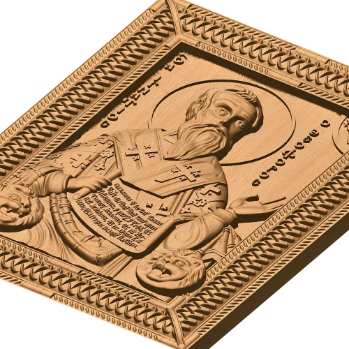 Икона Игнатия Богоносца - резной деревянный образ