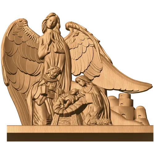 Ангел-Хранитель - резной деревянный декор для интерьера