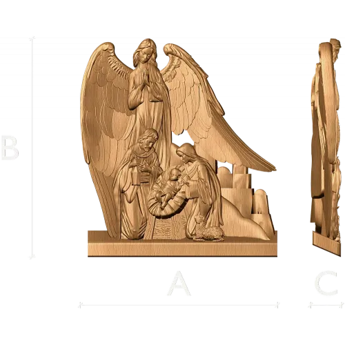 Ангел-Хранитель - резной деревянный декор для интерьера