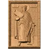 Икона «Князь Вячеслав Чешский» - резная деревянная панель