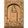 Резная икона святого Никиты Столпника - деревянное панно