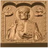 Резная деревянная икона Святой Николай Чудотворец