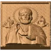 Резная деревянная икона Святой Николай Чудотворец