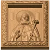 Икона Сергия Радонежского - резной деревянный киот из дуба, бука или ясеня