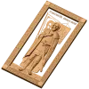Икона Александра Невского - резная деревянная панель