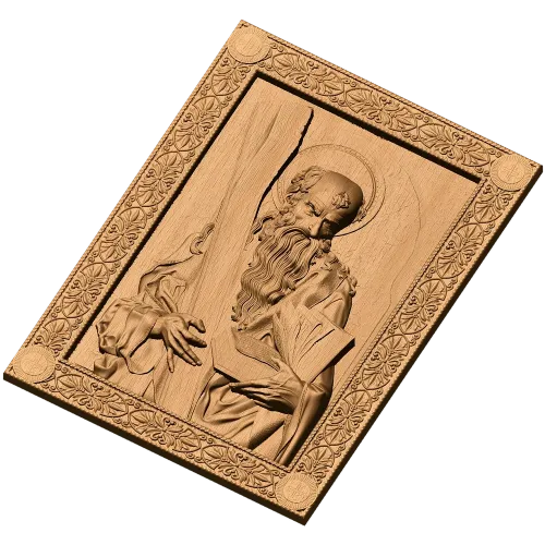Резная деревянная икона «Апостол Андрей»