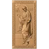Резная икона Апостол Андрей - деревянный панно-барельеф