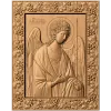 Архангел Михаил - резная деревянная икона в виноградном багете