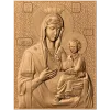 Икона Божья Матерь Иверская - резной деревянный декор