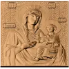 Икона Божья Матерь Иверская - резной деревянный декор