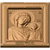 Рельефная икона Божья Матерь Казанская - резной деревянный декор
