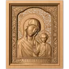 Резная икона Божья Матерь Казанская - деревянный религиозный декор