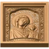 Резная икона Божья Матерь Казанская - деревянный религиозный декор