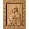 Венчальная икона Божией Матери «Владимирская» - резной деревянный декор