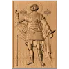Резная панель Святой Георгий Победоносец - деревянный рельеф