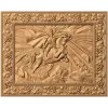 Георгий Победоносец - резной деревянный барельеф