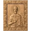 Икона святого Дмитрия Донского - резной деревянный барельеф