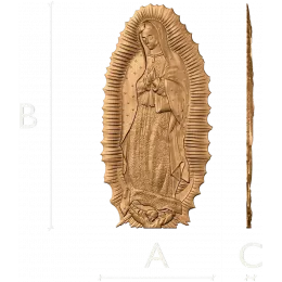 Гваделупская мадонна - резная икона в мандорле