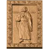 Икона «Илья Пророк» - резная деревянная панель
